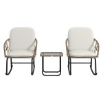 Schommelstoelenset - Terra - Kussen - Terras - Geel