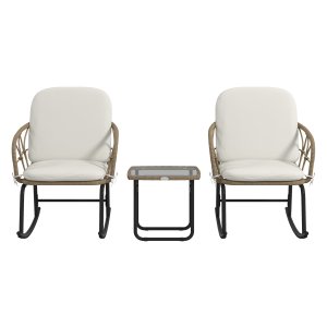 Schommelstoelenset - Terra - Kussen - Terras - Geel