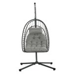 Hangstoel - ComfortLounge - Schommelmand - Inklapbaar - Lichtgrijs
