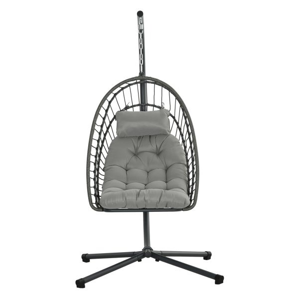 Hangstoel - ComfortLounge - Schommelmand - Inklapbaar - Lichtgrijs