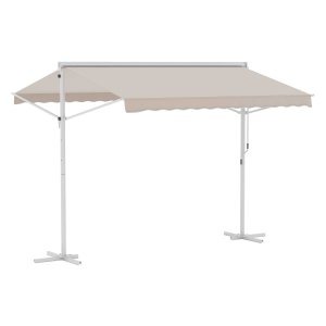 Zonnescherm - Opvouwbaar - Met zwengel - Beige