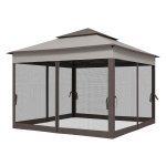 Tuinpaviljoen - Opvouwbaar - Waterdicht - Antraciet