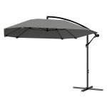 Parasol - Aluminium - Kantelbaar - Waterdicht - Donkergrijs