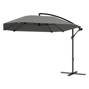 Parasol - Aluminium - Kantelbaar - Waterdicht - Donkergrijs