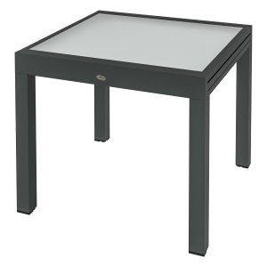 Tuintafel - LuxeLife - Uitschuifbaar - Aluminium - Donkergrijs