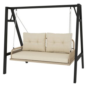 Tuinschommel - ComfortGarden - Rattan zitplaatsen - Beige