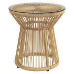 Bijzettafel - TrendyDesign - Hol Trommel - Metaal - Beige