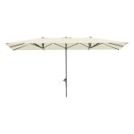 Parasol - LuxeLife - UV-bescherming - Windbestendig - Roomwit