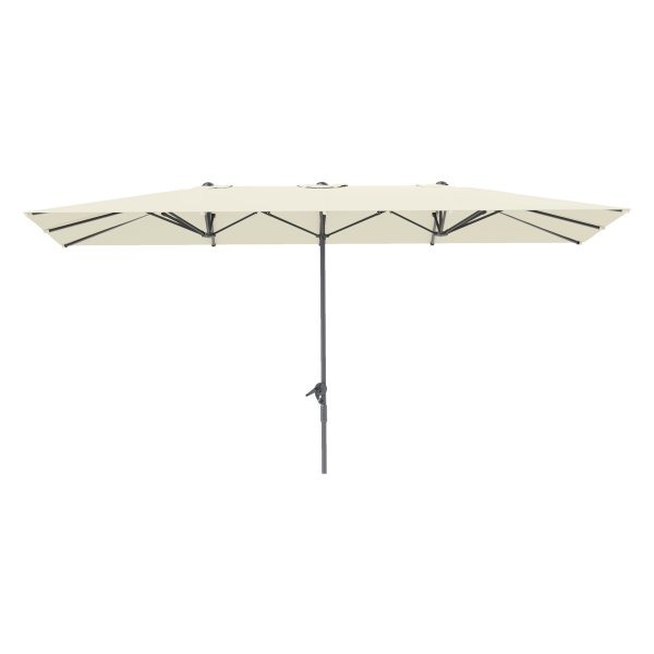 Parasol - LuxeLife - UV-bescherming - Windbestendig - Roomwit