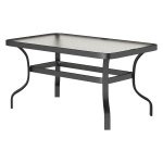 Golfontwerp - DesignMeubel - Afgeronde hoeken - Zwarte tuintafel
