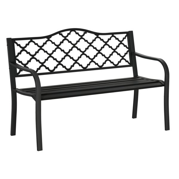 Tuinbank - StevigDesign - Rugleuning - Armleuning - Zwart