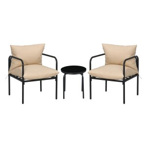 Tuinset - Bistro - 3-delig - Staal/Beige