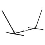 Hangmatstandaard – LuxeLife - Verstelbaar – Draagbaar - Zwart