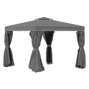 Tuinpaviljoen - LuxeLife - Dubbel dak - Muggennet - Grijs