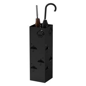 Paraplubak - Stalen stijl - Decoratief en functioneel - Zwart