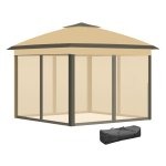 Partytent – Festivio – Waterafstotend – Dubbel dak - Beige