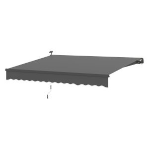 Zonnescherm - LuxusLiving - Handkruk en zonnelamp - UV 50+ - Grijs