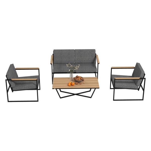 Tuinmeubelenset - Stijlvolle Lounge - Weerbestendig - Grijs