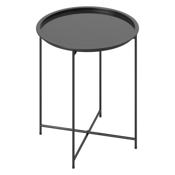 Bijzettafel - TrendyLiving - Opklapbaar - Weerbestendig - Zwart