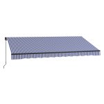Zonnescherm - LuxusOutdoor - Handbediend - Aluminium - Blauw