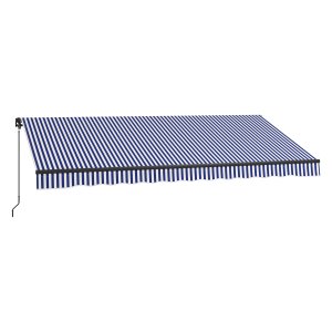Zonnescherm - LuxusOutdoor - Handbediend - Aluminium - Blauw