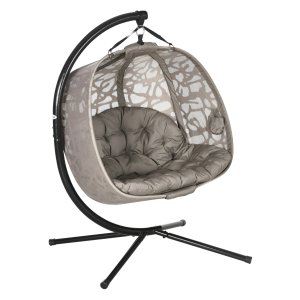 Hangstoel - RelaxLife - Opvouwbaar - Polyester - Zandkleur