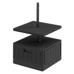 Parasolhouder - OutdoorSolutions - Vulbaar - Met wielen - Zwart