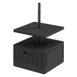 Parasolhouder - OutdoorSolutions - Vulbaar - Met wielen - Zwart