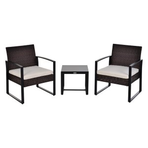Tuinset - LuxeGarden - 2-zits - Inclusief kussens - Bruin