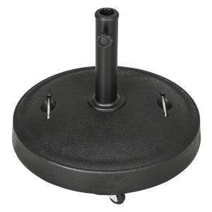 Parasolhouder – Mobiele Parasolvoet – Met Wielen – Zwart