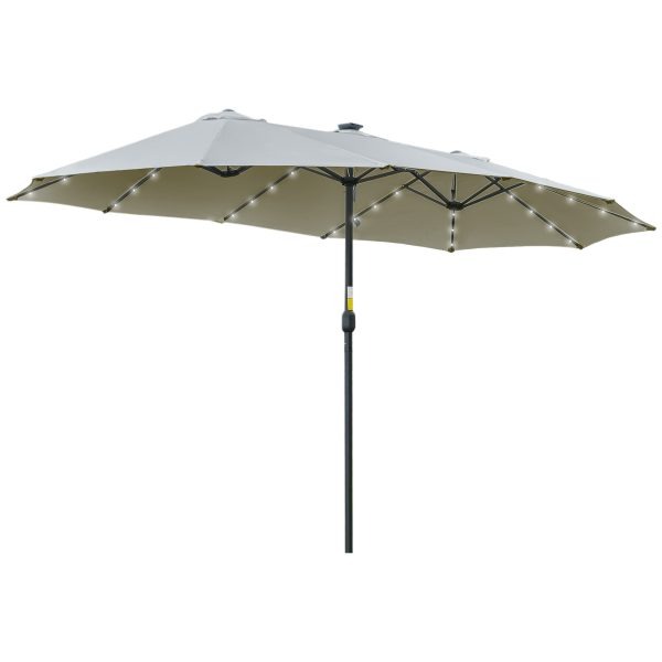 Parasollampen - Lumina - LED verlichting - Zonne-energie - Zwart