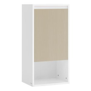 Hangend - Badkamerkast - Verstelbare deur - Verstelbare planken - Wolkig Wit