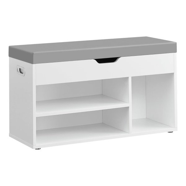 Schoenenbank - ComfortDesign - zacht gevoerd – opbergruimte - grijs