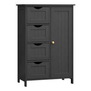 Badkamerkastje – ModernLife - Ladenkast - Verstelbare Plank - Inktzwart