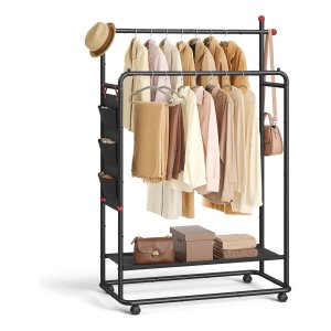 Kledingrek - Opbergplank - Sterk en stevig - zwart