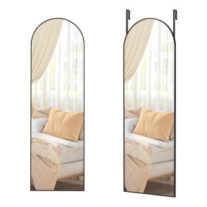 Spiegel - Luxewear - Gebogen frame - Gehard glas - Inktzwart