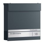 Brievenbus - PersonalPost - Naambordje - Modern - Antraciet Grijs