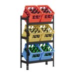 Opbergrek - Drankkratrek - Draagkracht 30 kg - Staal - Zwart
