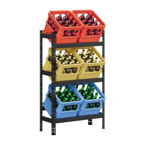 Opbergrek - Drankkratrek - Draagkracht 30 kg - Staal - Zwart