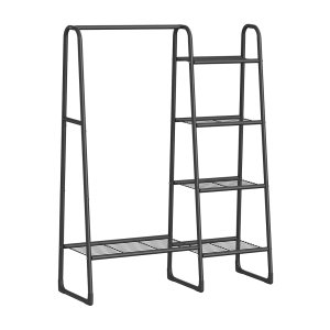 Kledingstandaard - TrendyStyle - Opbergplanken - Metalen Frame - Zwart