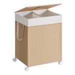 Waszak - Thuis - 2 Compartimenten - Op Wielen - Natuur Beige