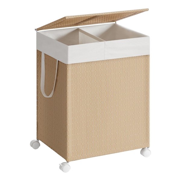 Waszak - Thuis - 2 Compartimenten - Op Wielen - Natuur Beige