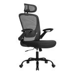 Bureaustoel – Ergonomisch - Schommelfunctie – Lendensteun - Zwart