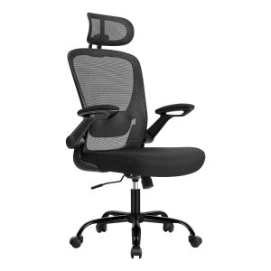 Bureaustoel – Ergonomisch - Schommelfunctie – Lendensteun - Zwart