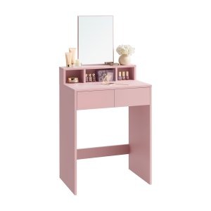 Kaptafel - ModernHome - Grote spiegel - Roze