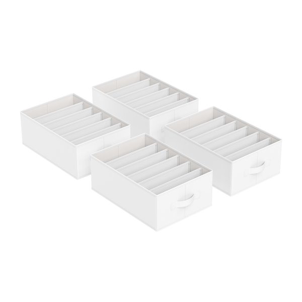 Opbergdozen - DeluxeHome - Compartimenten - Opvouwbaar - Grijs