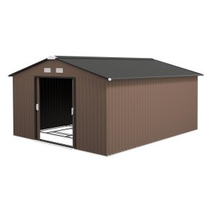 Tuinhuis - Robuust - Met schuifdeur - Lessenaarsdak - Bruin