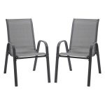 Tuinstoelen – LuxeLeven - Stapelbaar - Metalen_PARSE- Grijs