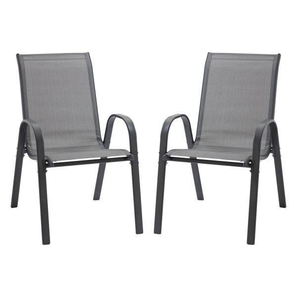 Tuinstoelen – LuxeLeven - Stapelbaar - Metalen_PARSE- Grijs