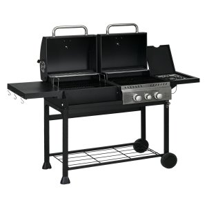 Barbecuewagen - 2+1 branders - Thermometer - Zwart